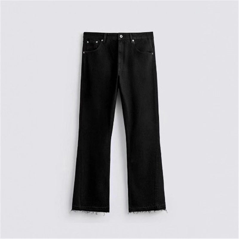 Slim-fit Washed Denim Jeans With Pocket Detailing